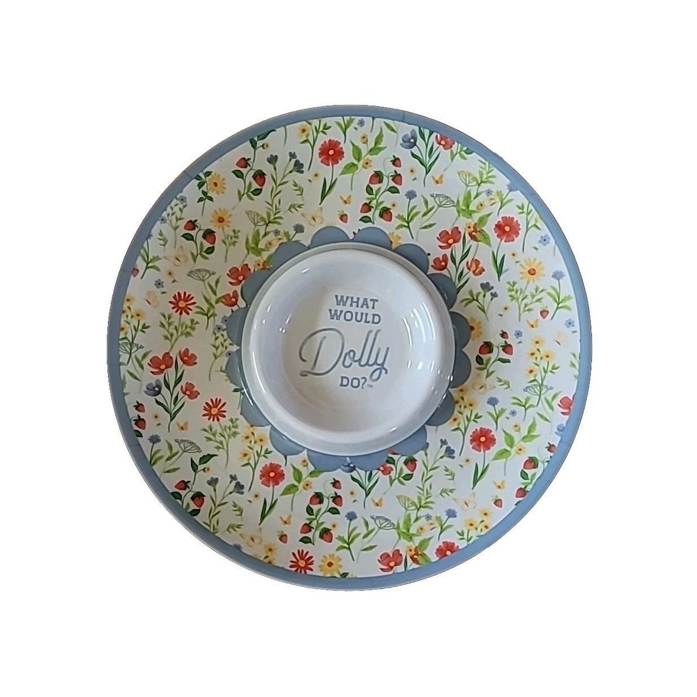 Dolly Parton WHAT WOULD DOLLY DO?Chip & Dip Tray 12" Rare New#780-784